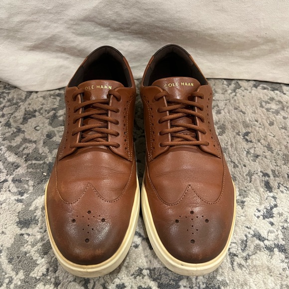 Cole Haan Grand Crosscourt Wing Tip Dress Shoes Sneaker Men’s Size 11 Brown - Picture 2 of 4